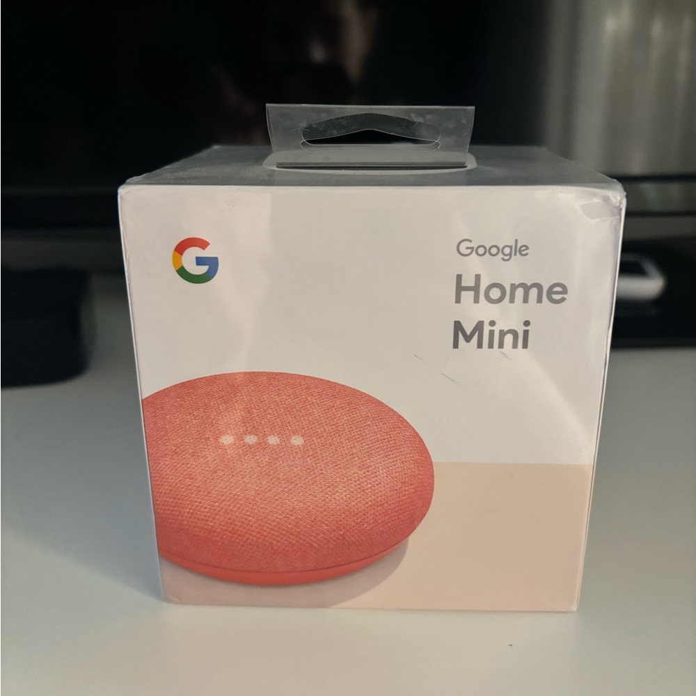 Unopened Coral Google Home Mini